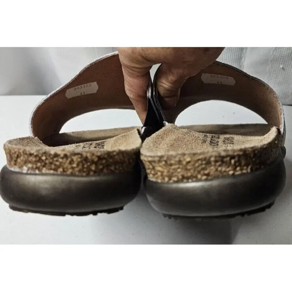 NAOT ‎ Women's Skylar Slide Sandal Golden Python Leather 41/L10